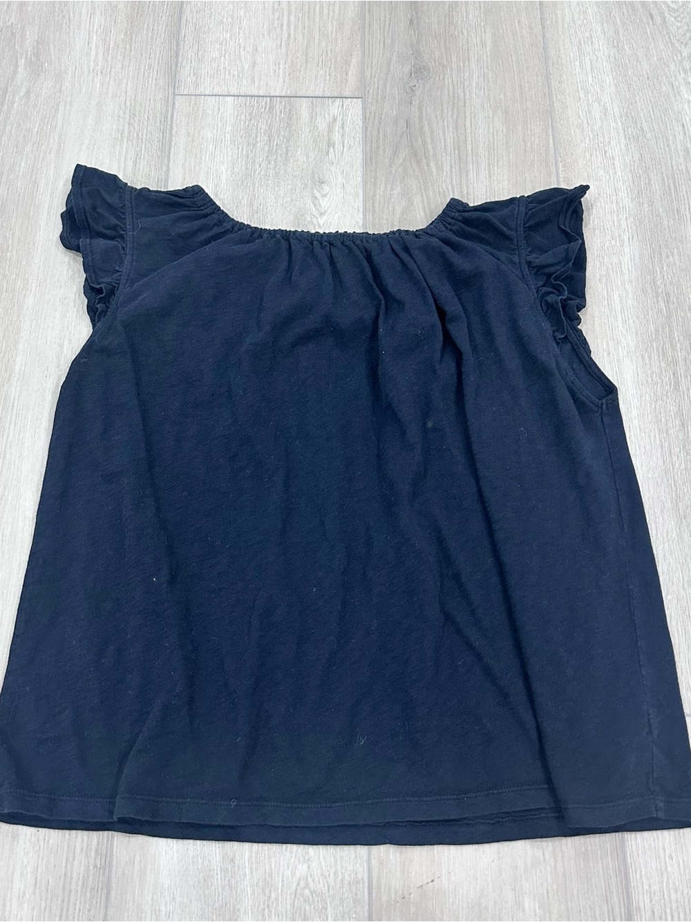 Velvet by Graham & Spencer vintage slub flutter sleeve T shirt small black